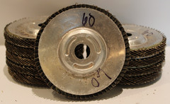 4″ x 5/8″ Angle Sanding Flapper Disc w/ Metal-Back For Grinders 60 100 Grit