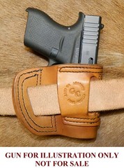 Gary C’s Leather Avenger OWB Left Hand HOLSTER fits the Glock 43 9mm