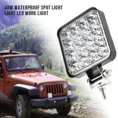 4pcs LED Work Light SPOT Lights For Truck Off Road Tractor 12V 24V Square 48W