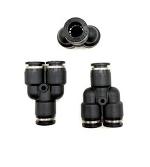 8mm 5/16″ Pneumatic Y Union Push Connect Air Fitting 3-Way Hose Splitter 3pcs