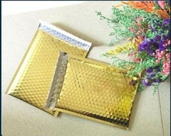 25 #000 Glamour Metallic Gold Poly Bubble Mailers Envelopes Bags 4×8 Extra Wide