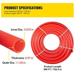 7/8in 500ft Red PEX-B Non-Barrier Tubing