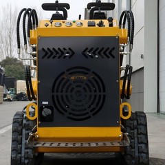 V380 Mini Skid Steer Loader 24HP 4-in-1 Bucket 3-Stage Pump Hydraulic System