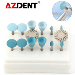 AZDENT kit de pulido de resina dental discos ruedas burs RA 2.35mm 12pcs/pack
