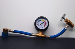 R1234yf Gauge Set with 134a Top Tap – Brass #3600, RIGHT-HAND-THREADS