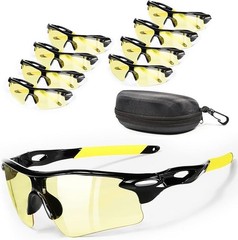 Safety Glasses Polycarbonate Impact Scratch Resistant WrapAround UVBlock Protect
