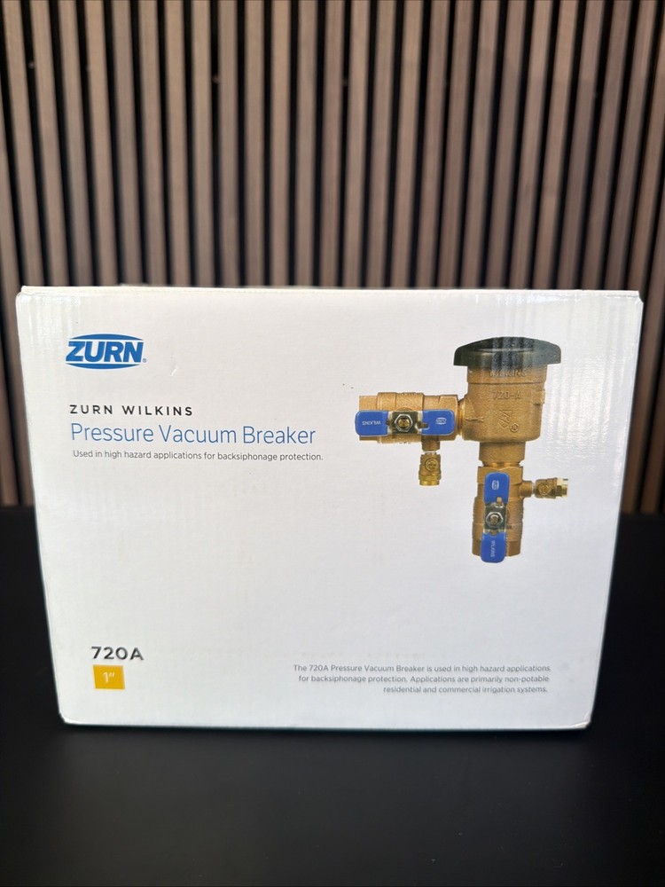Zurn-Wilkins 1-720A Pressure Vacuum Breaker 1 in. With Union Ball Valves NEW
