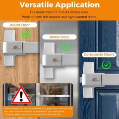 27.5 in Commercial Door Push Bar Panic Exit Device with Exterior Lever Lock