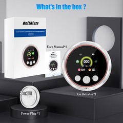 5-in-1 CO, Smoke & Gas Detector, Plug-in with Battery Backup for Home and Travel