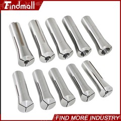Findmall 10PCS R8 Round Spring Collet 3, 4, 5, 6, 8, 10, 12, 14, 18 and 20mm Set