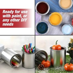 LAUCO Empty Paint Cans with Lids – 32 oz Quart Metal Paint Cans, 6 Pack,