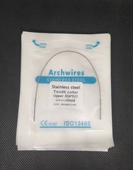 20Packs Dental Orthodontic Stainless Steel Tooth Color Rectangular Arch Wires