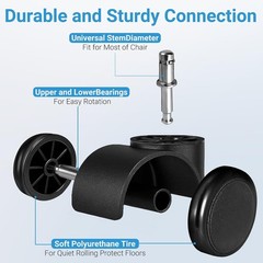 Office Chair Wheels Replacement 5 Pcs 2 Inch Office Chair Casters Heavy Duty