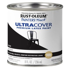 Rust-Oleum 1979730 Painter’s Touch Latex 8 Fl Oz (Pack of 1), Gloss Black