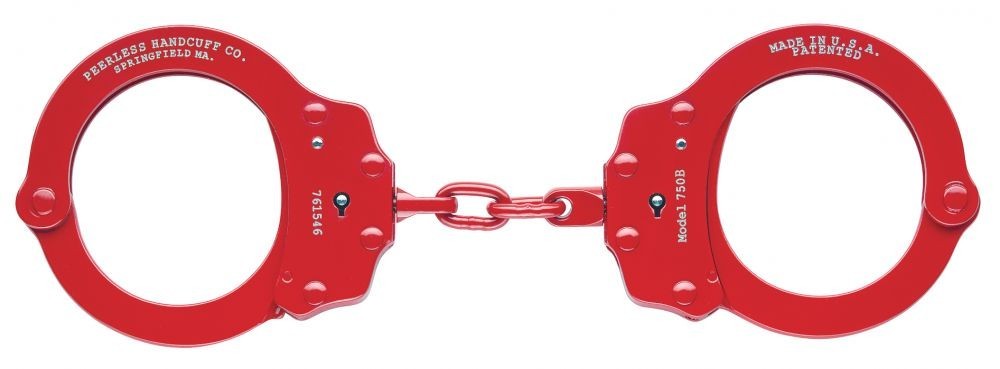 Peerless Handcuff Model 750C – Chain Link – Red | 750CR