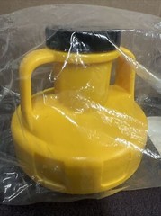 OIL SAFE 100209 Utility Lid,w/2 In Outlet,HDPE,Yellow