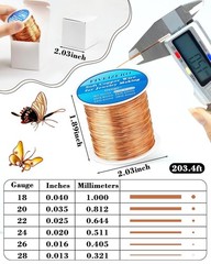 203ft 24 Gauge Copper Wire for Jewelry Making, Pure Dead Soft Bare Copper Wir…