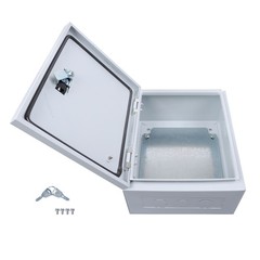 12x10x6″ NEMA 4X Steel Electrical Box, IP56 Waterproof Lockable w/Mounting Plate