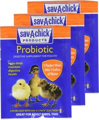 Sav-A-Chick Probiotic Supplements 3-Count Maintains Digestive Health – 2 Pack