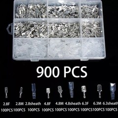 1000X Assortment Male Female Spade Crimp Terminal Electrical Wire Connectors Kit