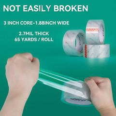 Heavy Duty Packing Tape 24 Rolls 2.7 Mil Thick 1.88 in Wide 1560 Yards