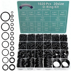 1020 Pcs O Ring Kit 20 Size Nitrile Rubber Oring Assortment Set for Car Auto Veh
