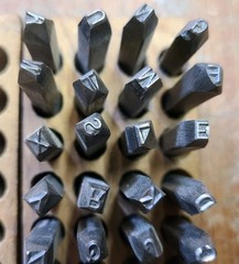 YB Young Brothers 1/8″ Letters Alphabet & Numbers Steel Dies Stamp Punch Set
