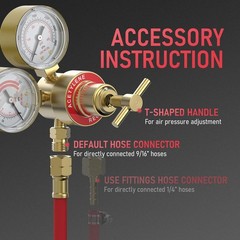 Oxygen Acetylene Gas Regulator Welding Cutting Torch Dual Gauge CGA540 CGA200