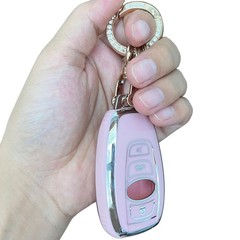 Rilnaewn Keyless Entry Systems for Subaru Key Fob Cover Fit S, Pink-Silver