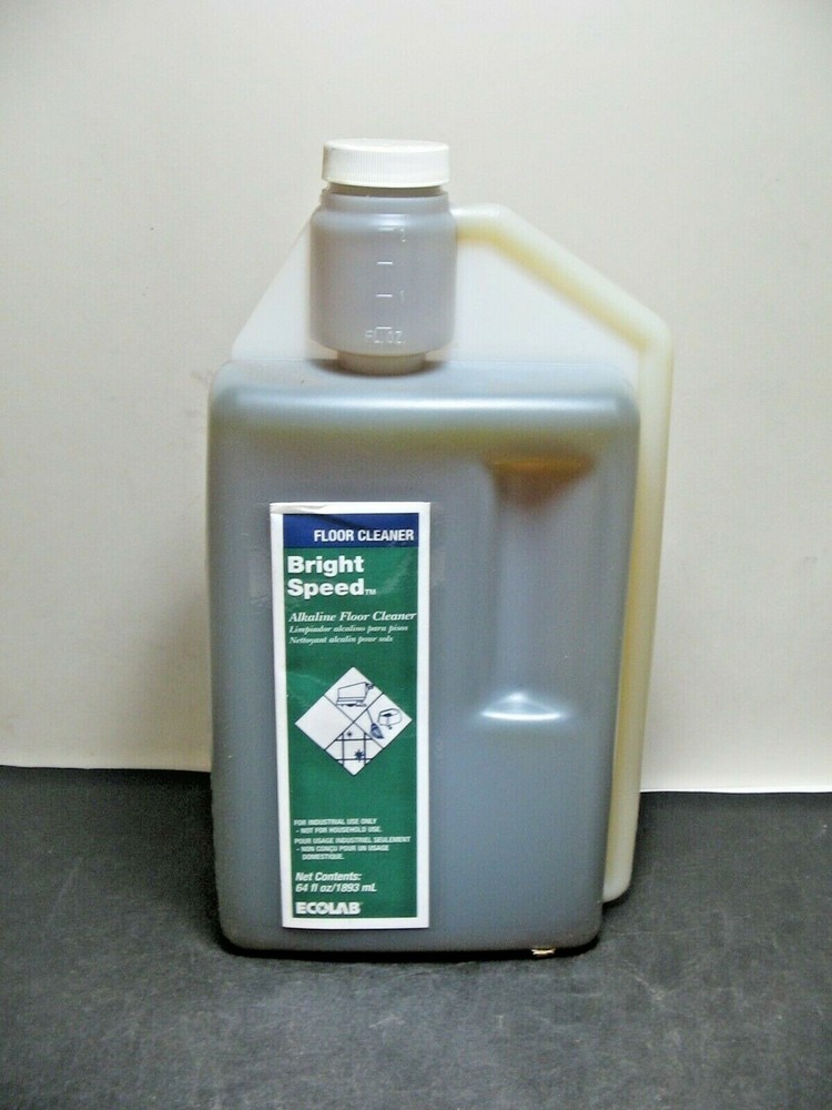NEW ECOLAB Bright Speed Floor Cleaner 64 FL OZ for Industrial Use Only