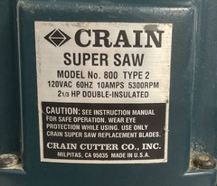 Crain 800 Type 2 Super Saw W / Case