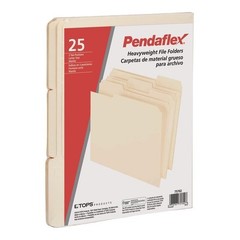 Heavyweight File Folders 1/3 Cut Manila 25 Pack Letter Size Organize Documents