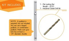 File Cabinet Locking Bar. Fits 2 and 3 Drawer File Cabinets. Cobalt Drill Bit…