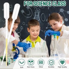 25Pcs 5ML Pipettes Dropper – Disposable Plastic Pipettes Dropper for Lab Science