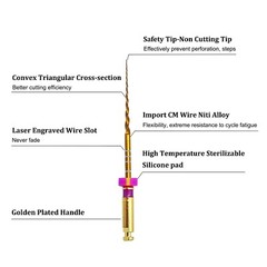Easyinsmile Dental X-Pro Gold Taper Endodontic Rotary Files Endo Root Canal File