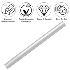 1.25″ Diameter 6061 T651 Solid Aluminum Round Rod – 16″ Long for Various Uses