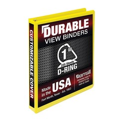 Samsill 1 Inch Heavy Duty Yellow D Ring Storage Binder Eco Friendly Organization