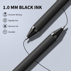 InkSlick 50 Pack Black Ink Pens – Bulk Pens, 1 Count (Pack of 50),