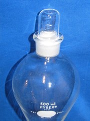 Pyrex 500ml Separatory Funnel #27 Stopper Neck, #6404
