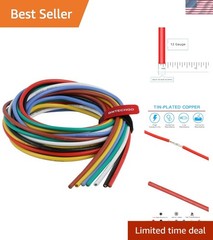 12 Gauge Silicone Wire Kit – 7 Colors, 5ft Length, 680 Strands