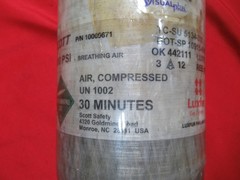 MFG 03/2012 SCOTT 4500PSI 30 Min SCBA Bottle Tank Cylinder CGA347 valve Air gun