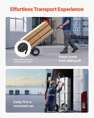 VEVOR Hand Truck 500 lbs Aluminum Alloy Heavy-Duty Hand Truck Dolly with Wheels