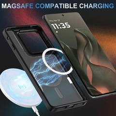 Magnetic for Motorola Edge 5G 2025 Case with Tempered Glass Screen Protector Mat