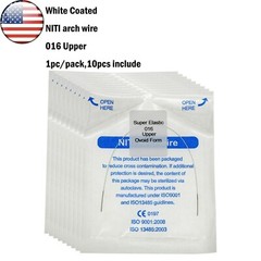 US 10 Pcs Dental Ortho Niti White Arch Wire Super Elastic Upper/Lower 012-020