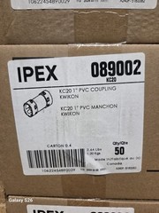 (50-pack) IPEX 089002 KC20 1 in Rigid PVC Conduit Coupling, Kwikon Connection