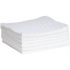 Oil Absorbent Sorbent Pads Polypropylene 15×19 Inch 50 Pack Perforated HeavyDuty