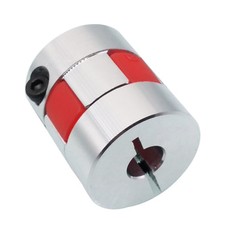 US Stock 6.35 1/4″x8mm CNC Flexible Plum Coupling Shaft Coupler Connect D25 L30