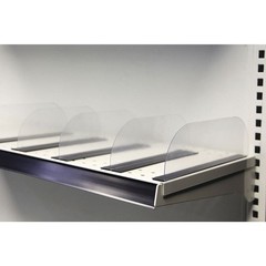Plastic Shelf Dividers with Magnetic Tape – 12″L x 1 3/4″W x 3″H