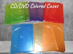 Memorex 7MM Slim 5-Color DVD Cases – 22 pack – Red Blue Purple Green Orange