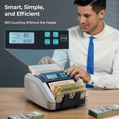 MUNBYN IMC51 Money Counter Machine Count Value, Add+Batch/Add+ Value Mode Bil…